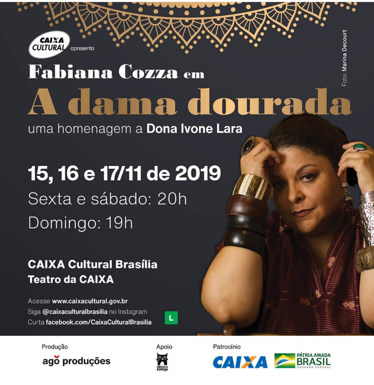 Show de Fabiana Cozza ” A Dama Dourada” – Beco da Coruja
